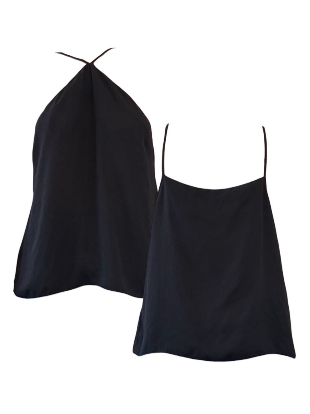 Black Halter Neck Women's Tank Top